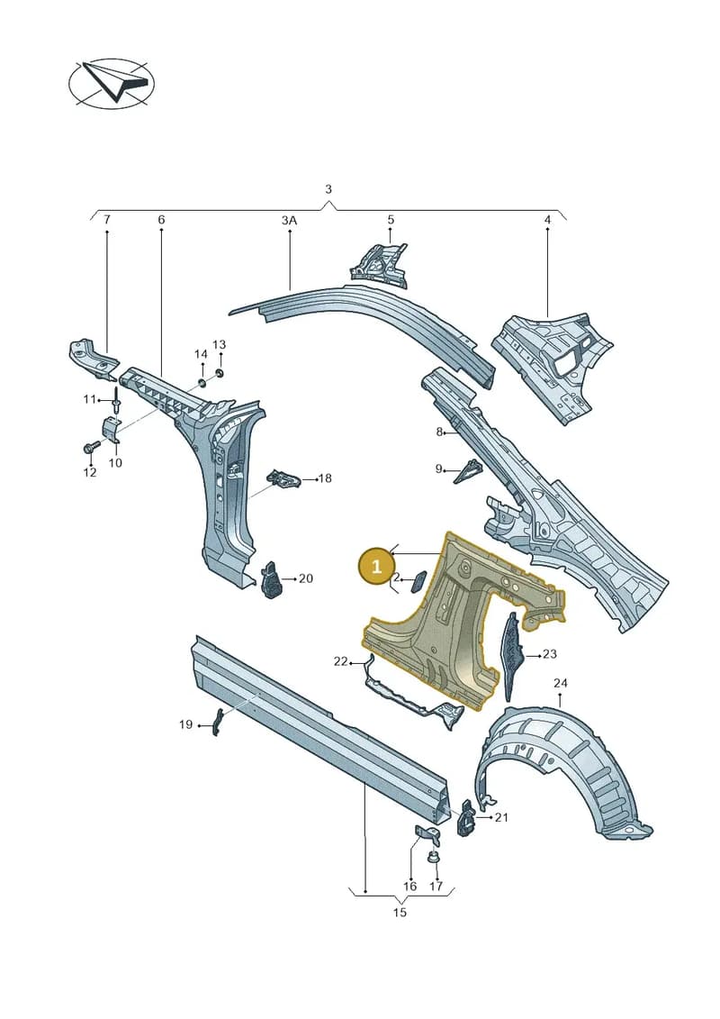8S8810073 — Audi TT RS (2016-2023) diagram 850809000, position 1