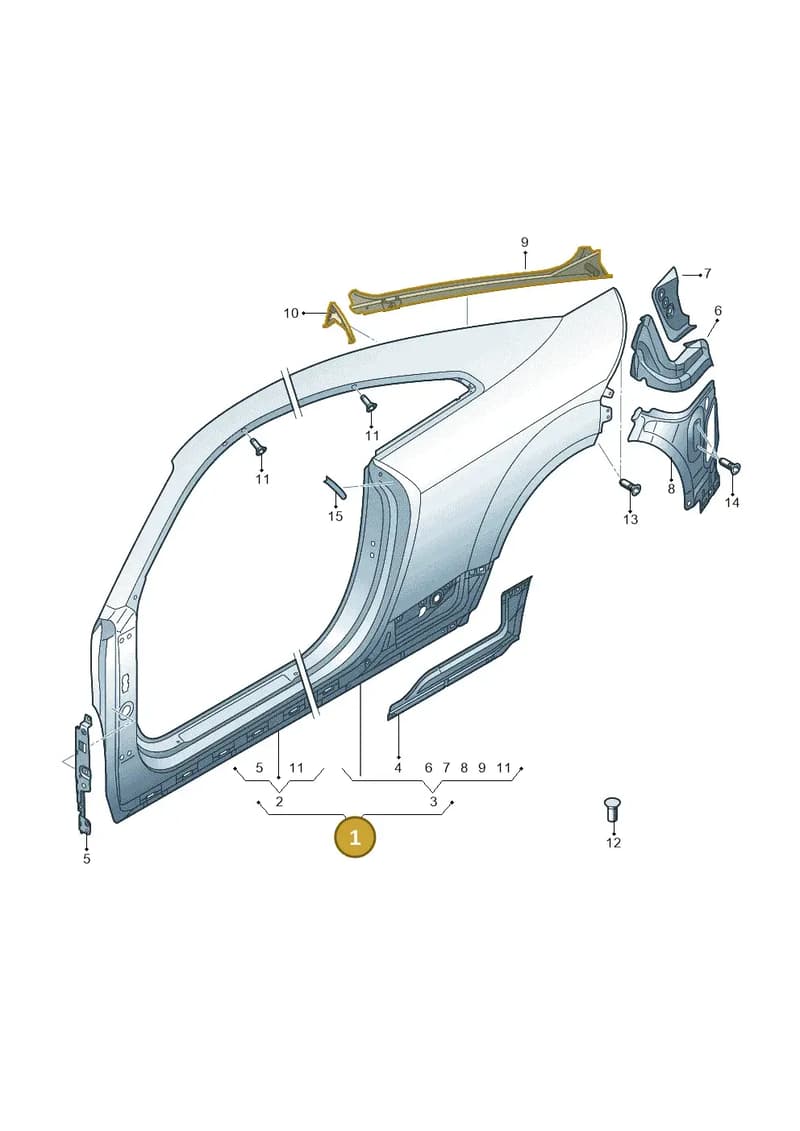 8S8810075 — Audi TT RS (2016-2023) diagram 850809500, position 1
