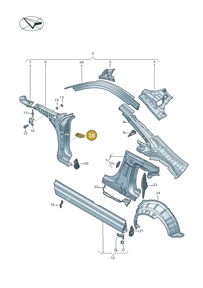 8S8810242 — Audi TT RS (2016-2023) diagram 850809000, position 18