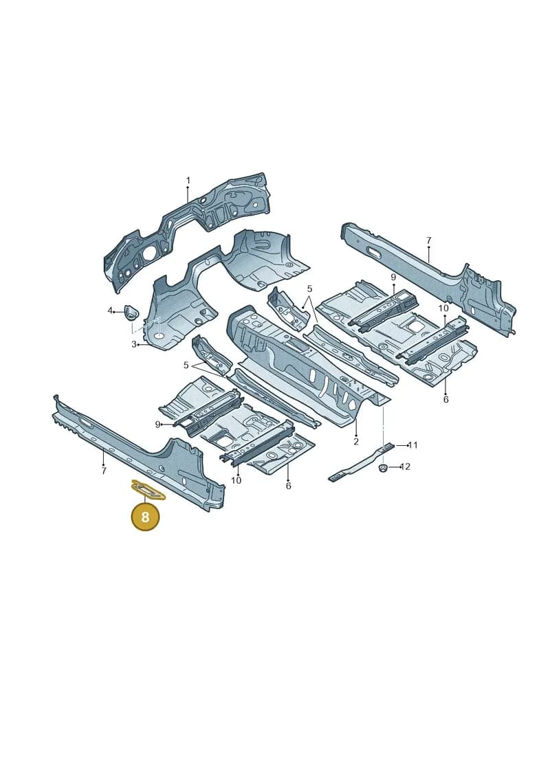 8S8810261 — Audi TT RS (2016-2023) diagram 850803050, position 8