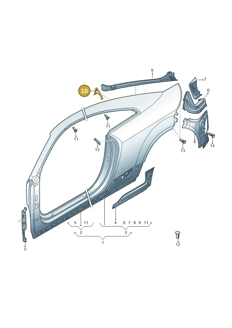8S8810570 — Audi TT RS (2016-2023) diagram 850809500, position 10