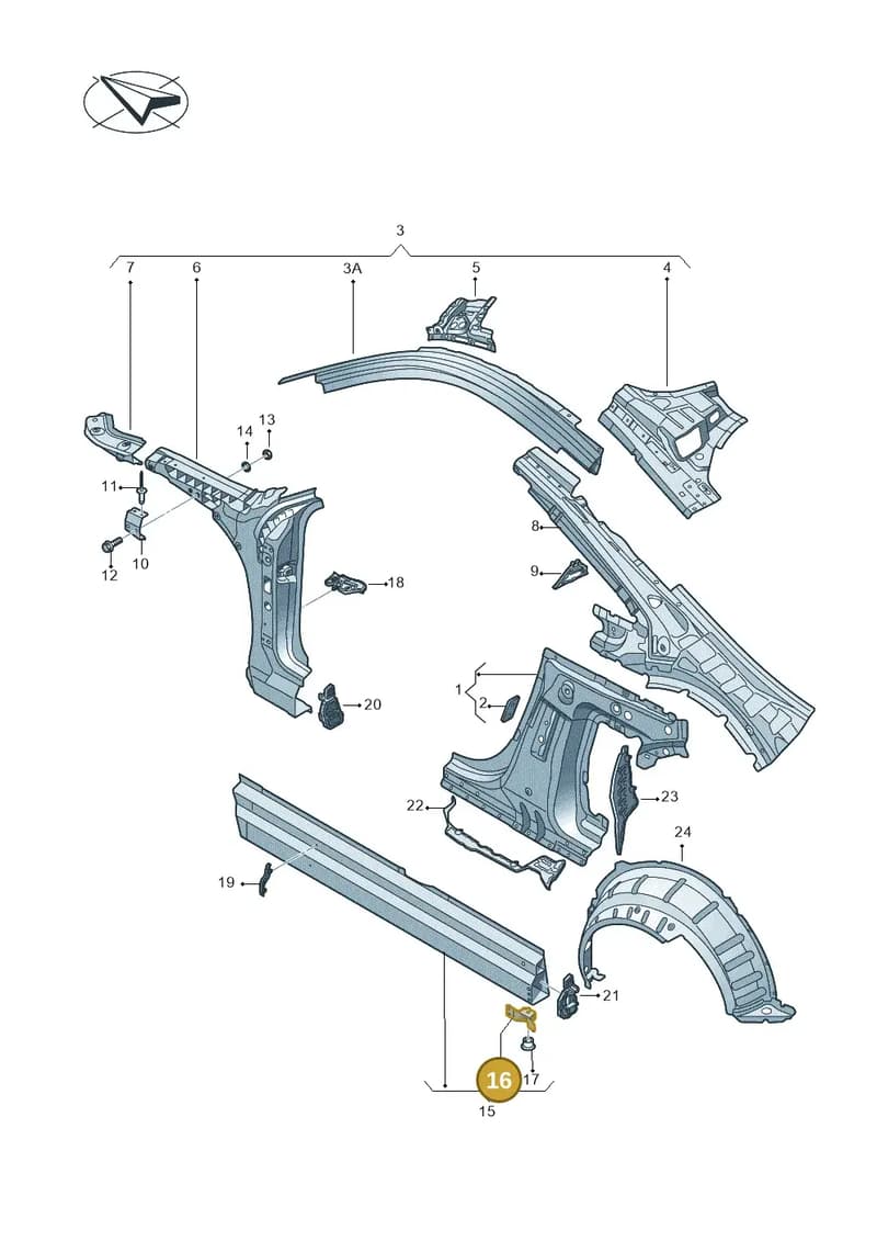 8S8810677 — Audi TT RS (2016-2023) diagram 850809000, position 16