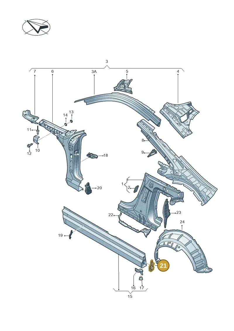 8S8810889 — Audi TT RS (2016-2023) diagram 850809000, position 21