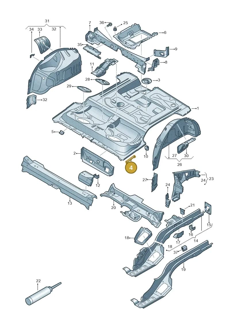 8S8813906A — Audi TT RS (2016-2023) diagram 850803100, position 4