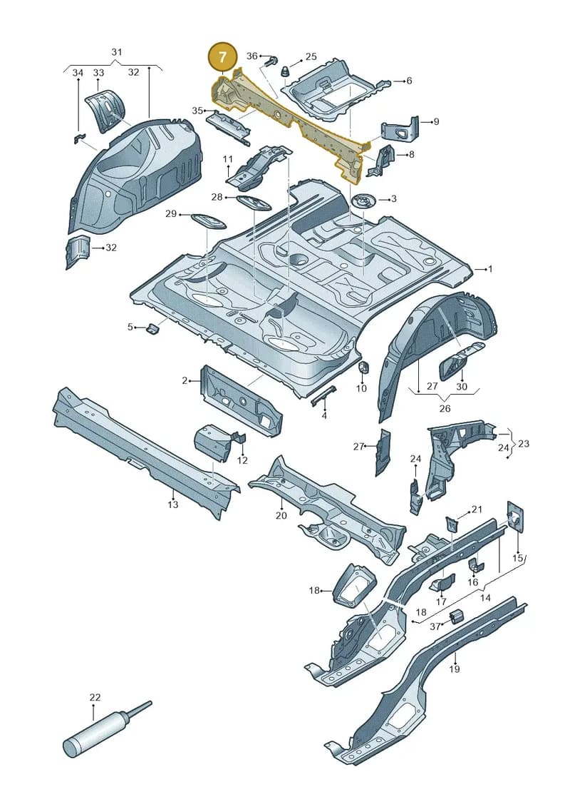 8S8814149 — Audi TT RS (2016-2023) diagram 850803100, position 7