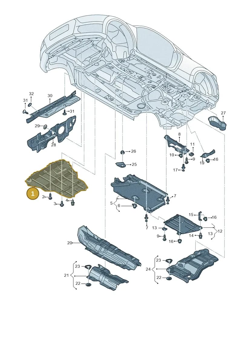 8S8825236C — Audi TT RS (2016-2023) diagram 898825000, position 1