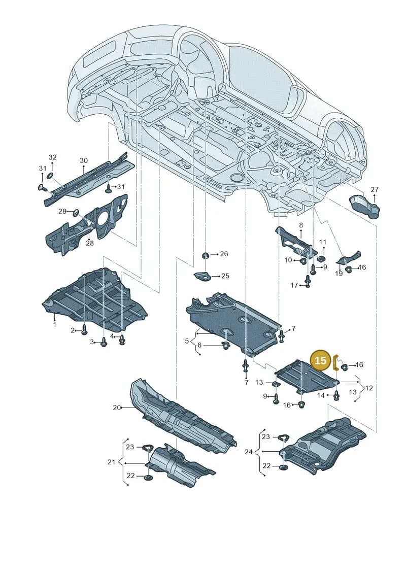 8S8825352 — Audi TT RS (2016-2023) diagram 898825000, position 15