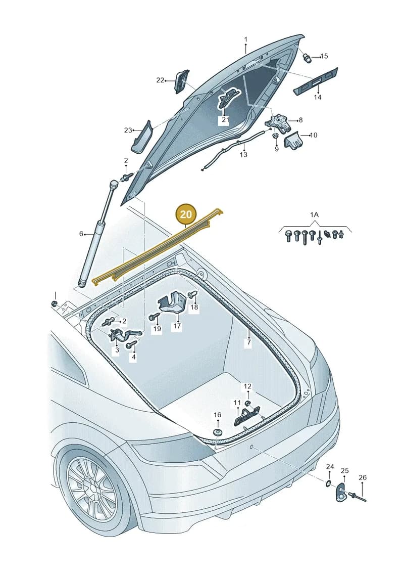 8S8827229A — Audi TT RS (2016-2023) diagram 850827000, position 20