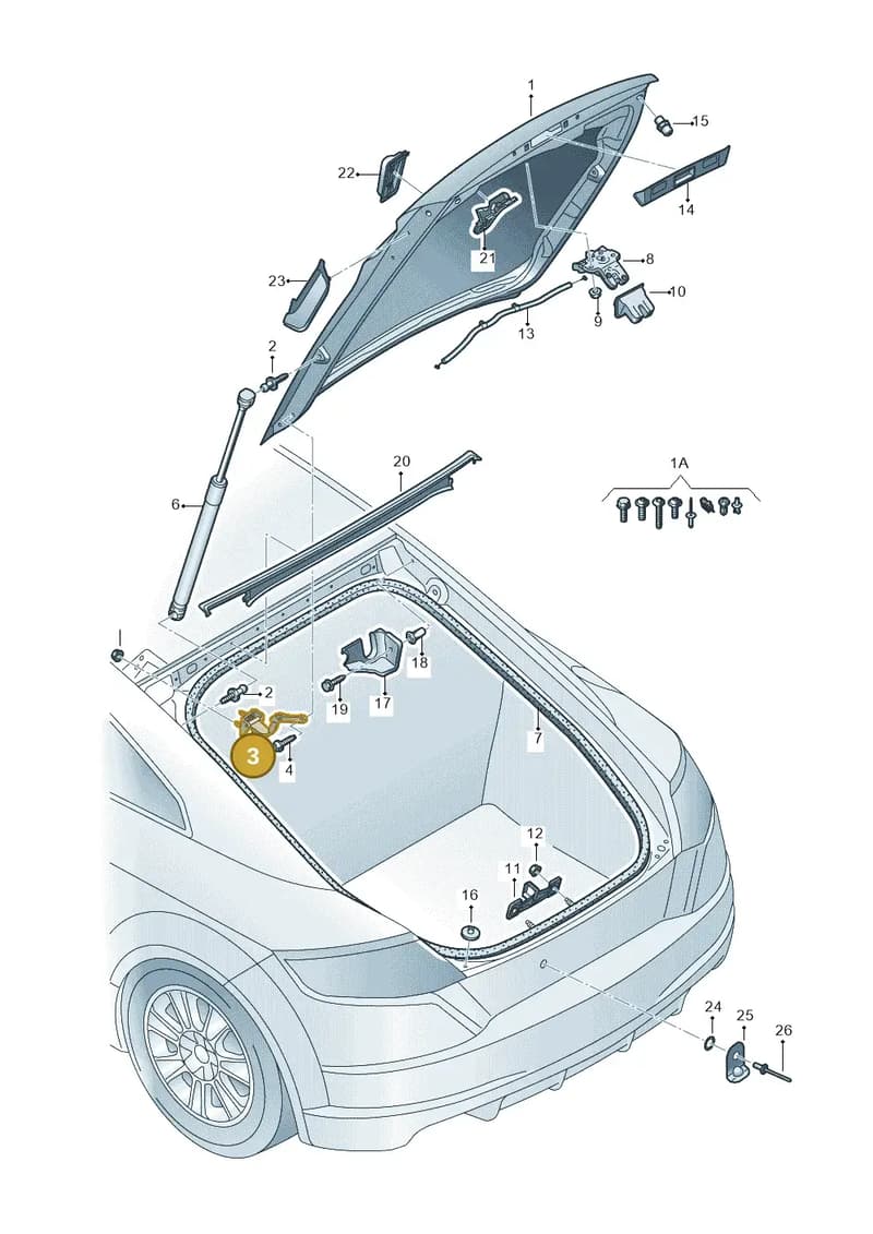 8S8827299B — Audi TT RS (2016-2023) diagram 850827000, position 3
