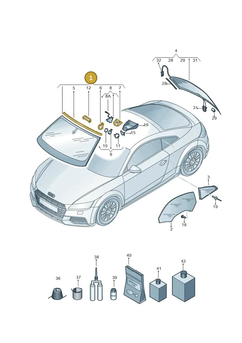 8S8845099AFNVB — Audi TT RS (2016-2023) diagram 850845000, position 1