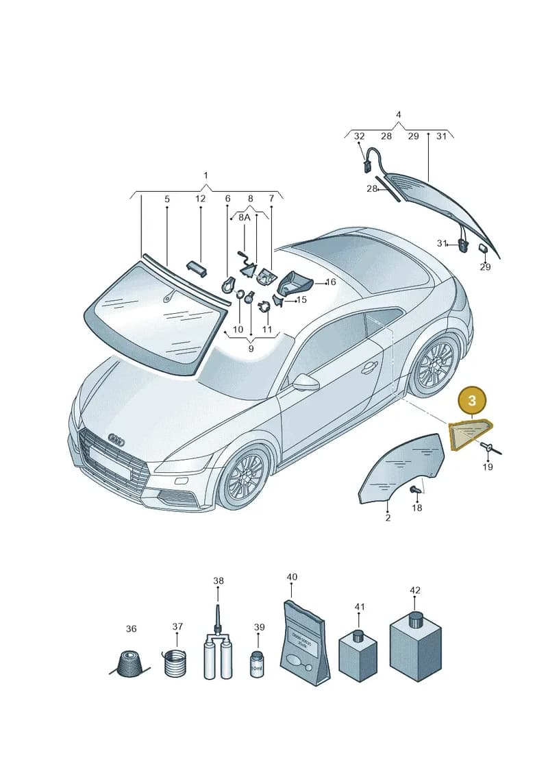8S8845299ANVB — Audi TT RS (2016-2023) diagram 850845000, position 3