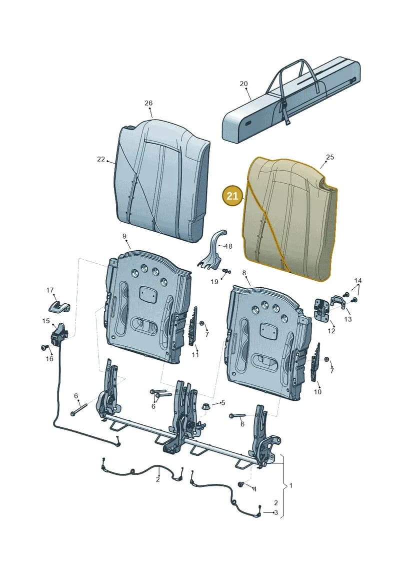 8S8885775 — Audi TT RS (2016-2023) diagram 850885700, position 21