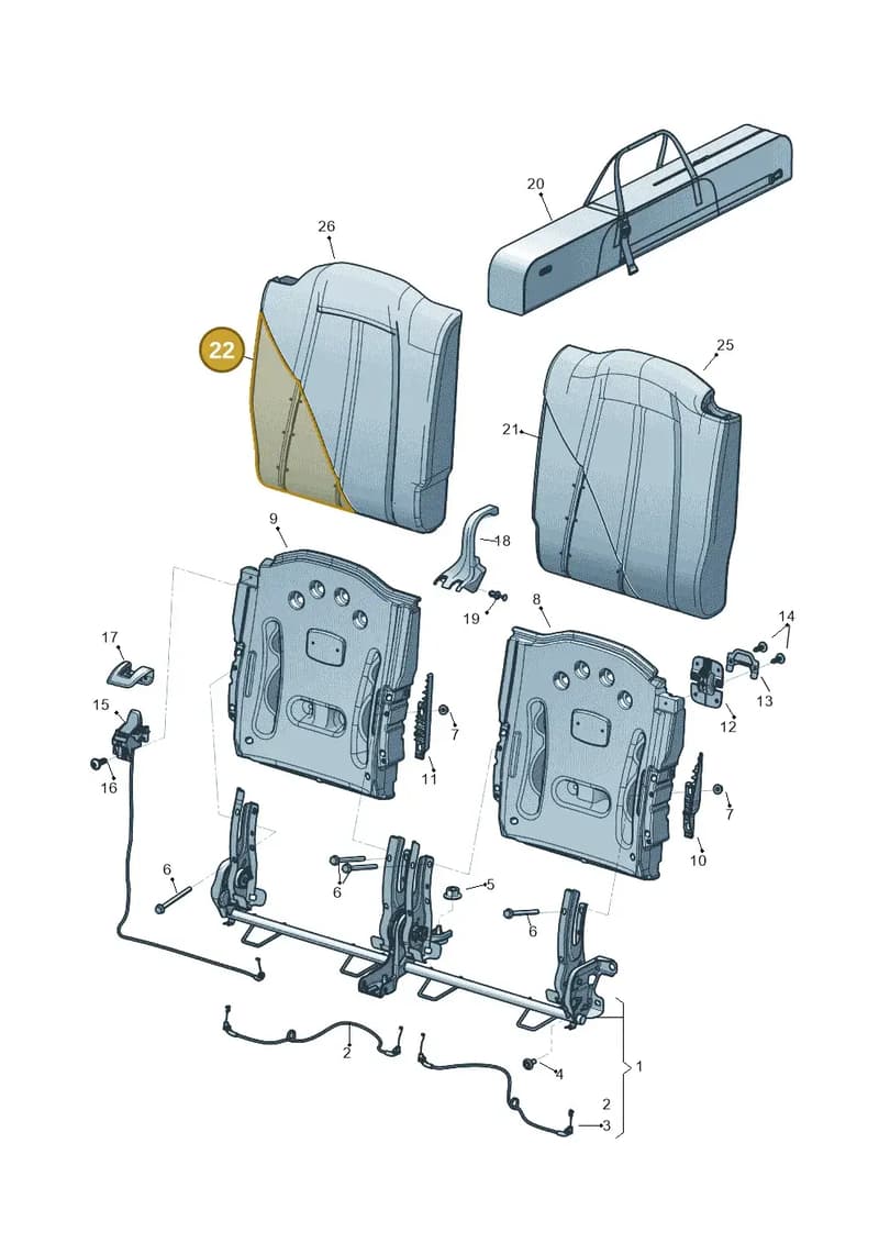 8S8885776 — Audi TT RS (2016-2023) diagram 850885700, position 22