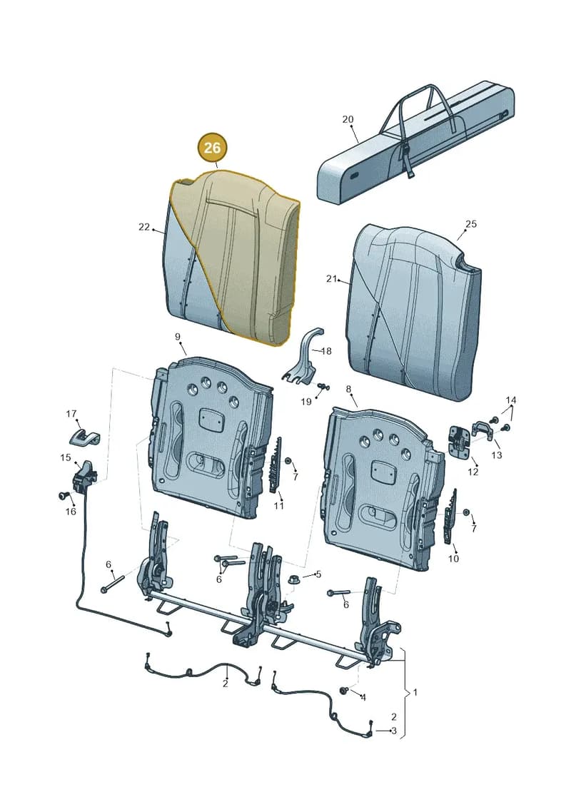 8S8885806A25D — Audi TTS (2014-2023) diagram 850885700, position 26