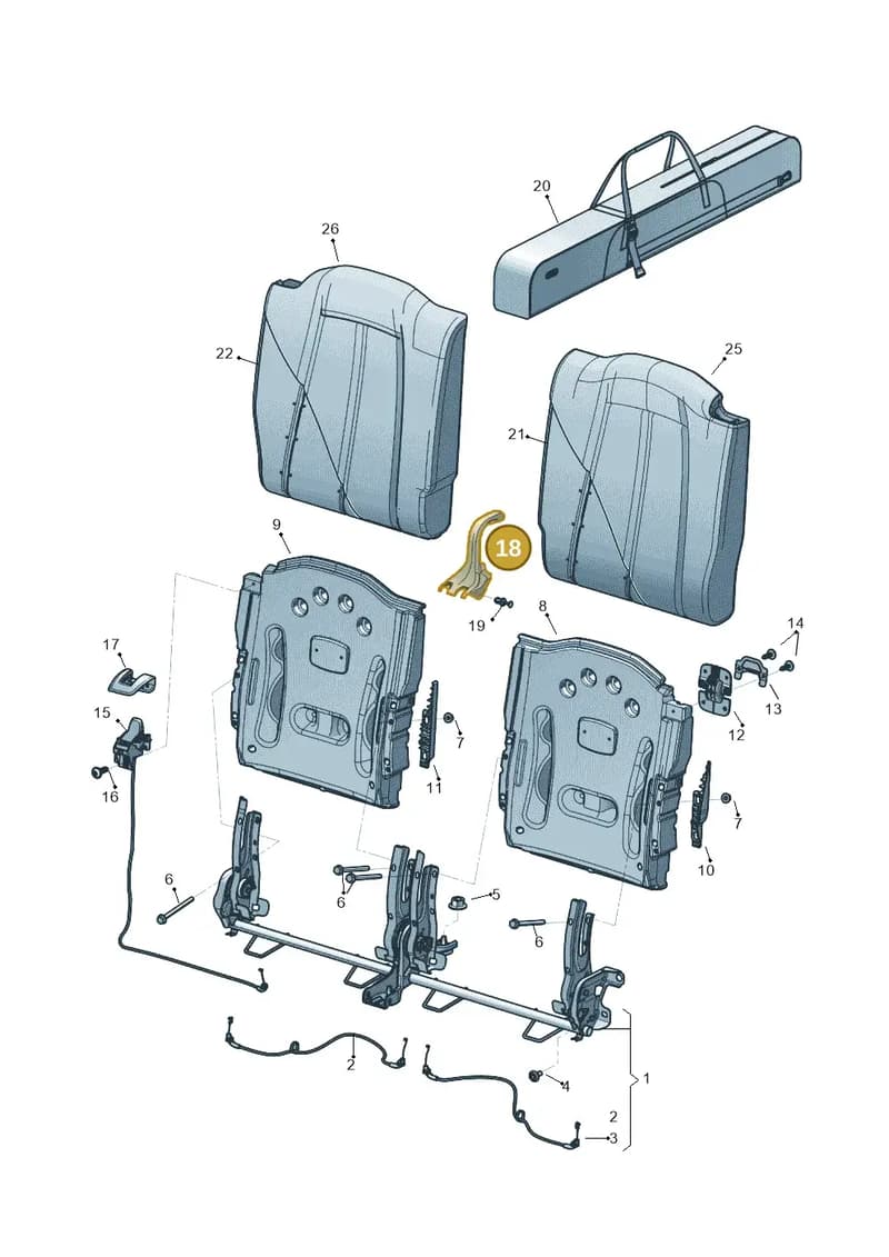 8S8886197A4PK — Audi TT RS (2016-2023) diagram 850885700, position 18
