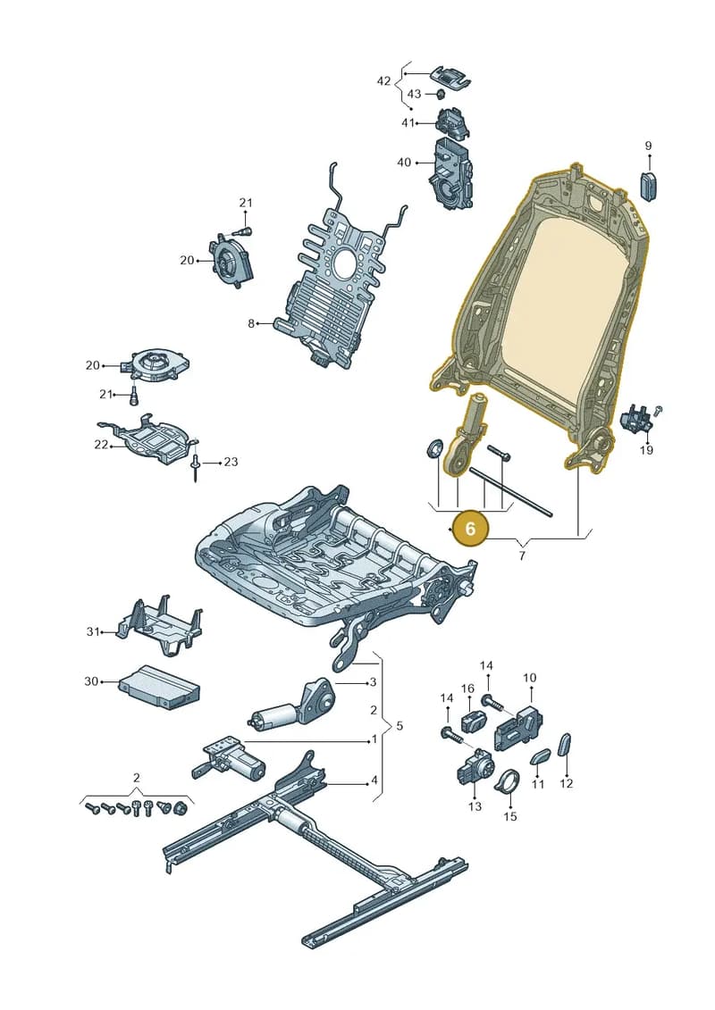 8S8959761B — Audi A5 Cabriolet (2016-2025) diagram 848959200, position 6