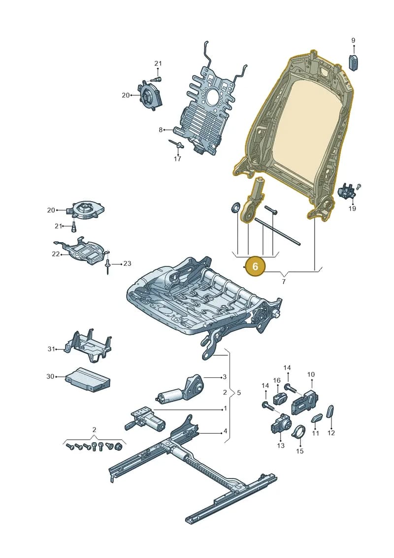 8S8959761B — Audi RS5 Sportback (2017-2025) diagram 897959200, position 6