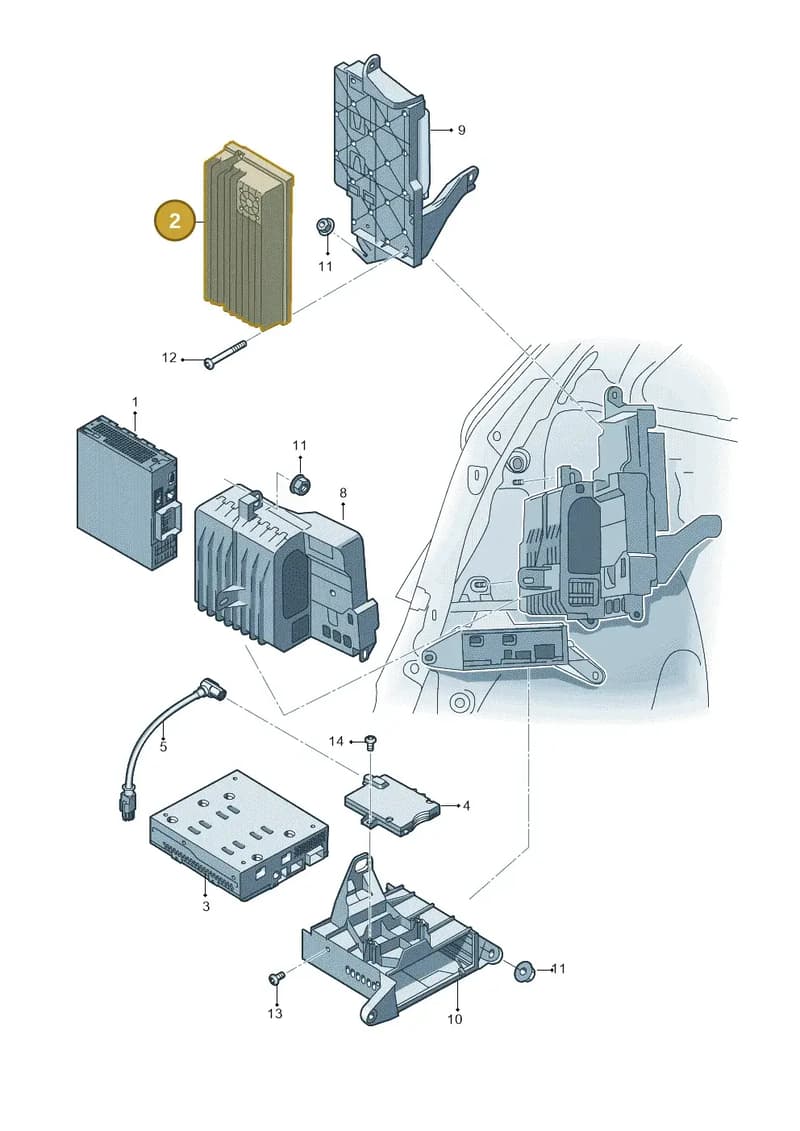 8T0035223AN — Audi Q5 (2009-2018) diagram 647035400, position 2