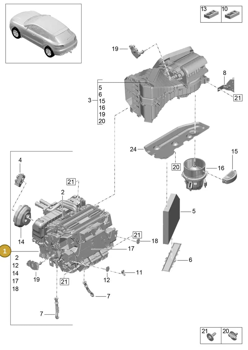 8T0260805R — Porsche Macan (2013-2018) diagram p44813050, position 1