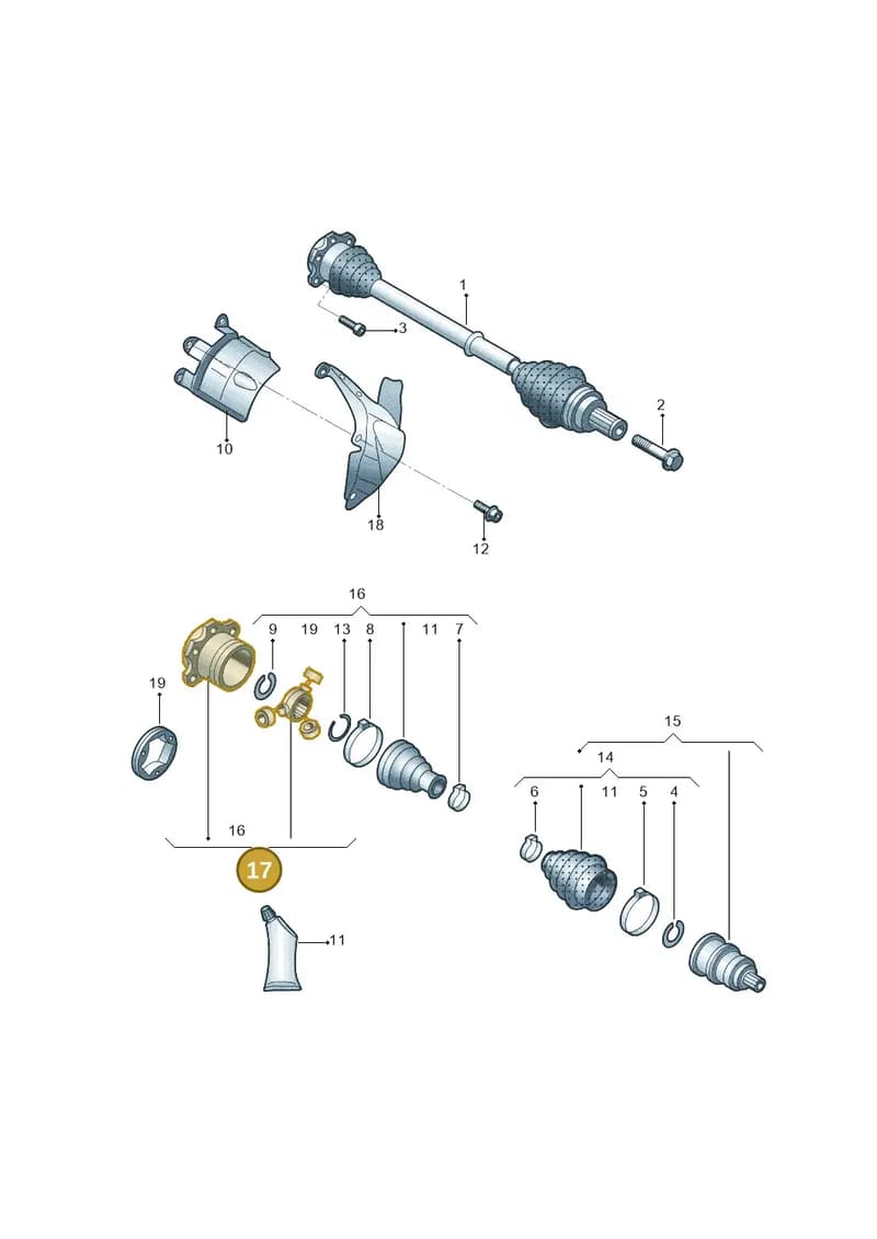 8T0498103 — Audi A4L 2.0 (2008-2012) diagram 251407200, position 17
