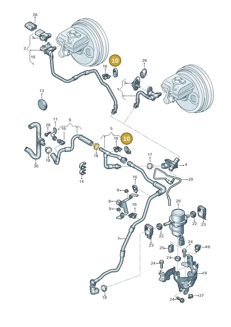 8T0611797 — Audi RS4 Av. qu. 4.2 (2012-2015) diagram 695611800, position 10