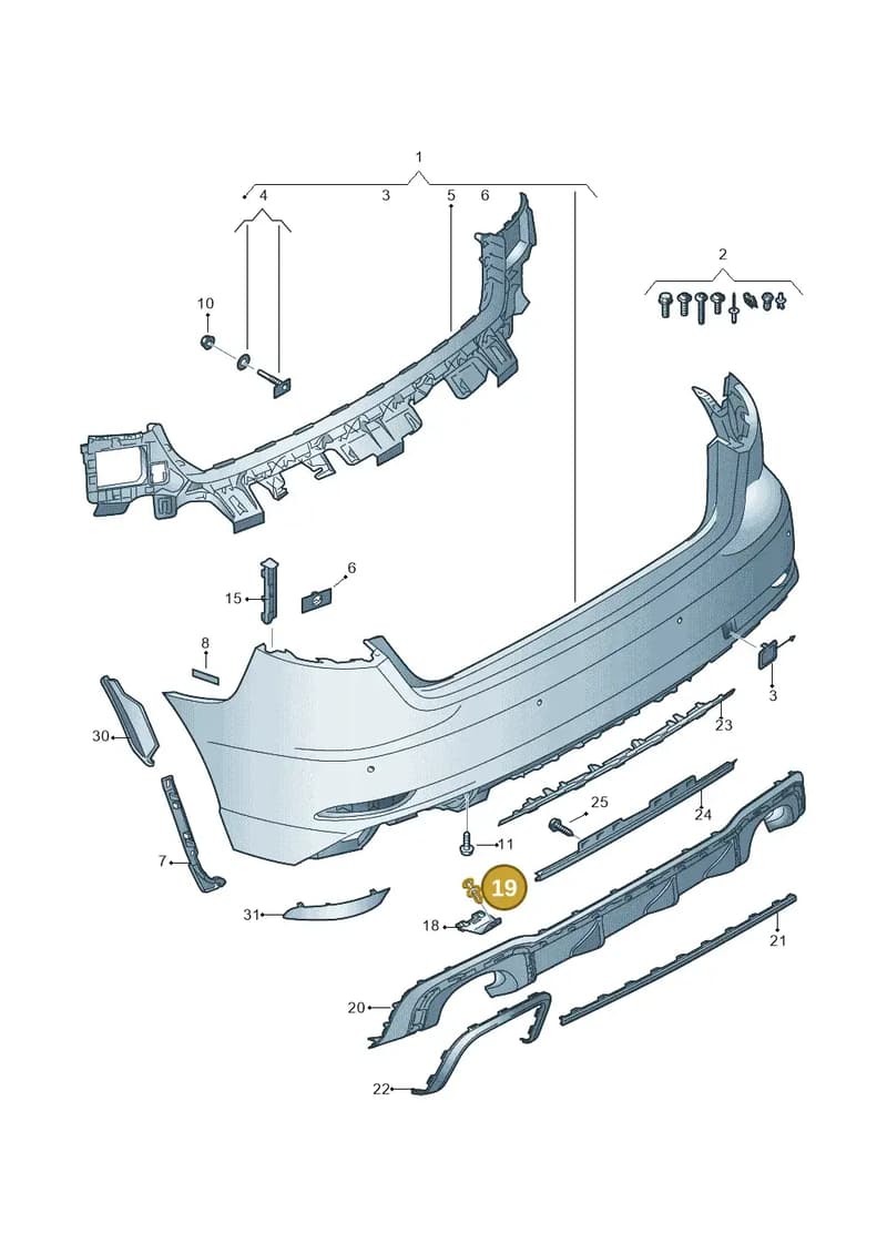 8T0807300 — Audi RS3 Limousine (2017-2020) diagram 853807600, position 19