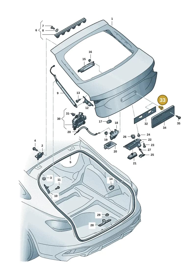 8T0827310B — Audi A5 Limousine (2024-2025) diagram 8wh827000, position 33
