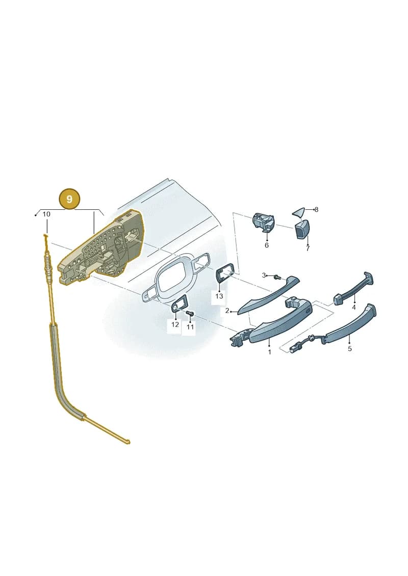 8T0837885B — Audi Q5 qu. 2.0 TDI (2012-2017) diagram 751839010, position 9
