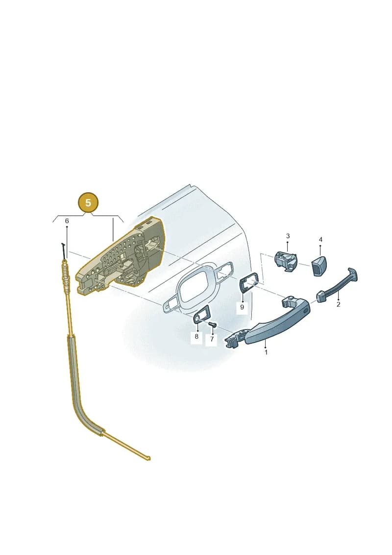 8T0837885B — Audi A1 Sportback (2014-2018) diagram 792839000, position 5
