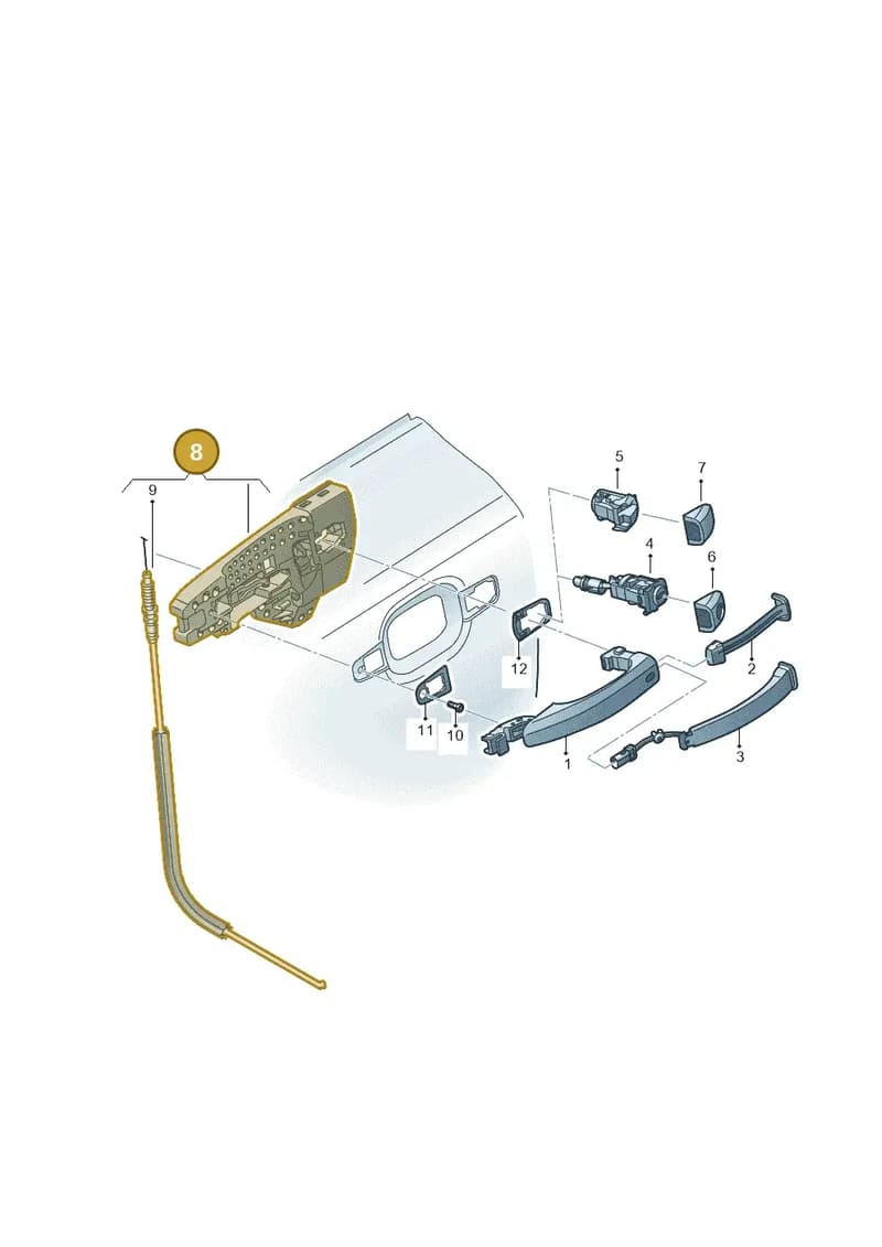 8T0837885B — Audi Q5 qu. 2.0 TDI (2012-2017) diagram 855837000, position 8