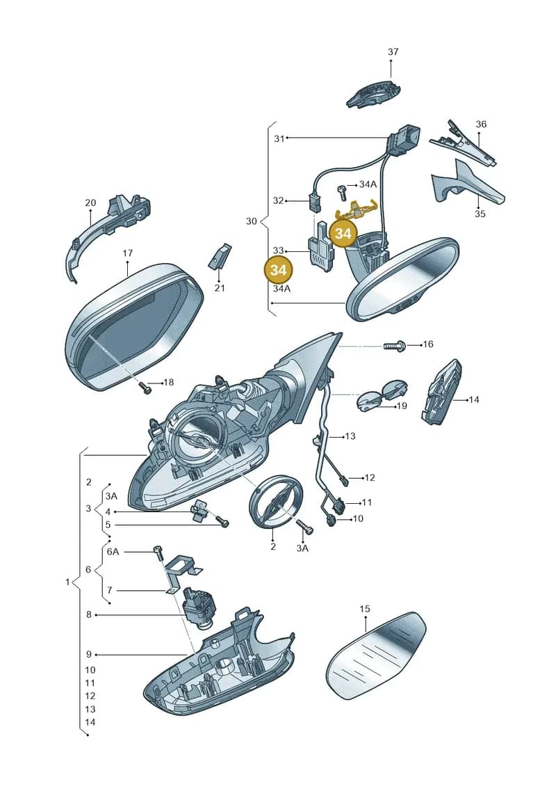 8T0857118 — Audi A6 Avant (2012-2018) diagram 717857400, position 34