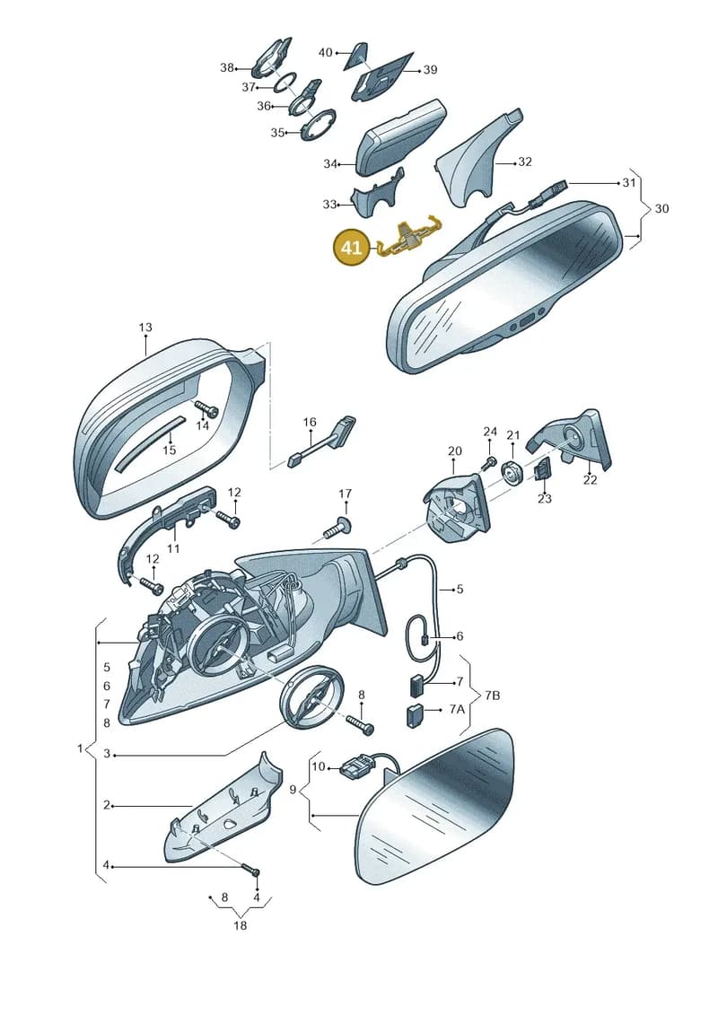8T0857118 — Audi RS5 Cabrio (2012-2015) diagram 724857400, position 41