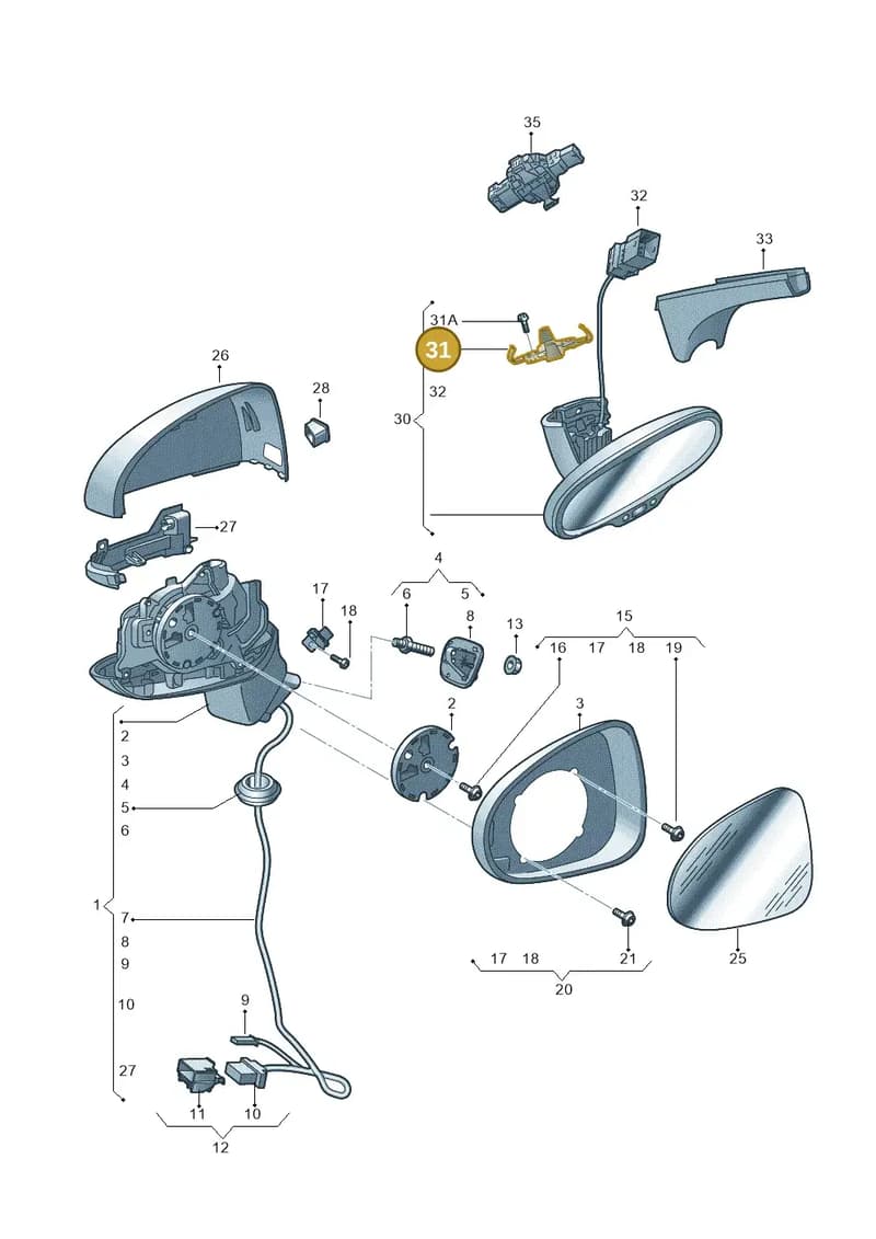 8T0857118 — Audi A3 Cab. 1.4 (2013-2016) diagram 778857400, position 31