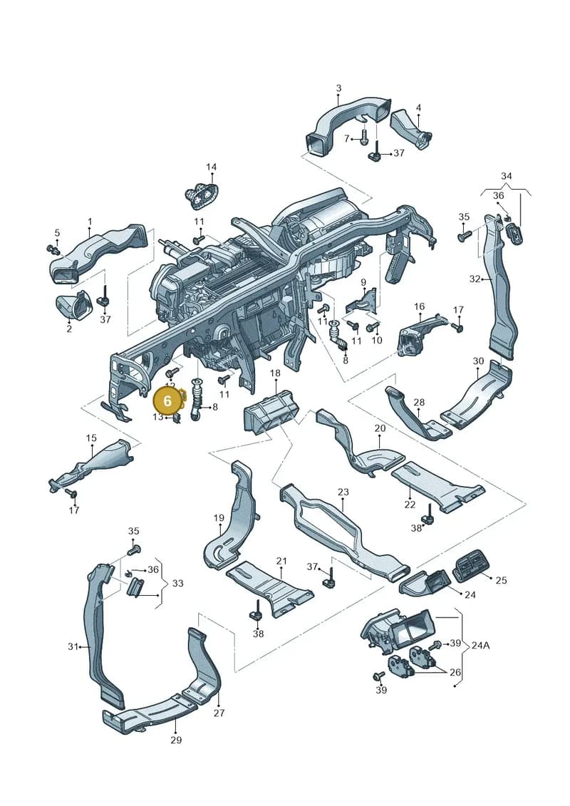 8T0857249 — Audi Q5 qu. 2.0 TDI (2012-2017) diagram 620819370, position 6