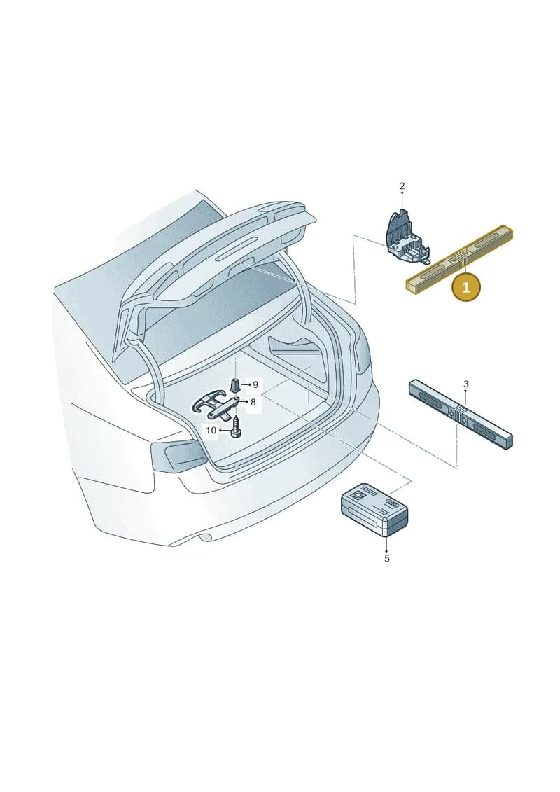 8T0860251B — Audi RS5 Sportback (2017-2025) diagram 849860000, position 1