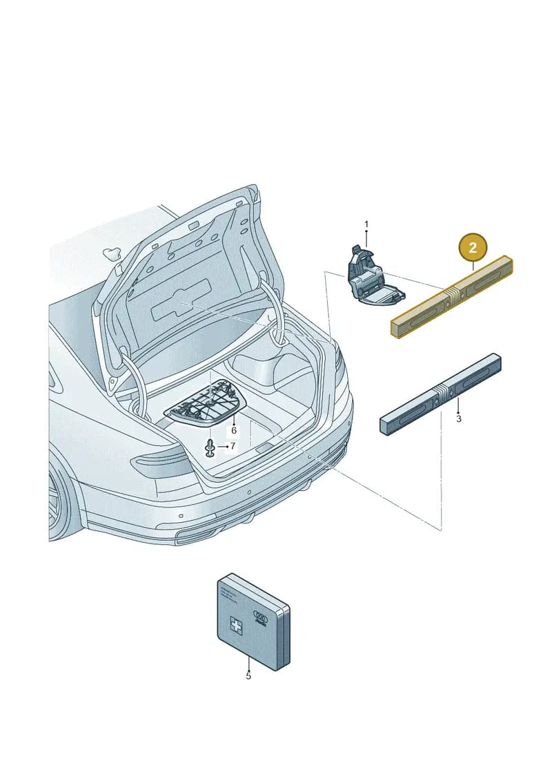 8T0860251C — Audi A8 (2017-2025) diagram 838860000, position 2