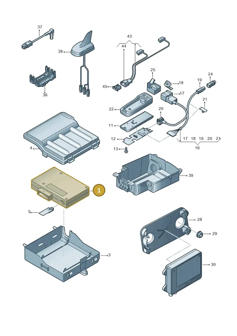 8T0862335F — Audi RS4 Av. qu. 4.2 (2012-2015) diagram 724035560, position 1