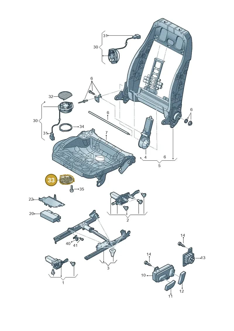 8T0881367 — Audi A7 Sportback (2014-2018) diagram 788959200, position 33