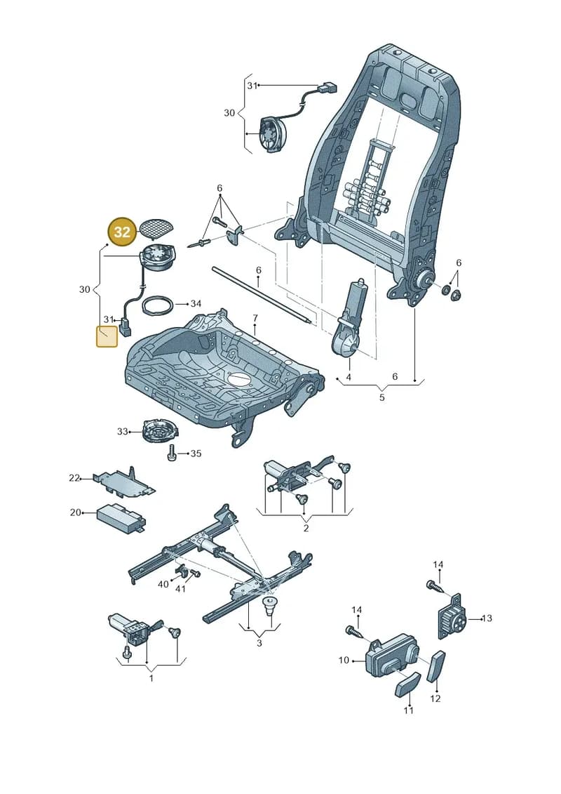 8T0882367 — Audi A7 Sportback (2014-2018) diagram 788959200, position 32