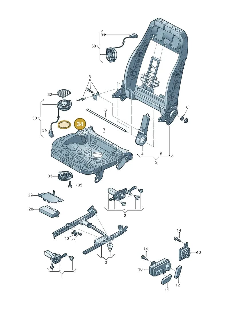 8T0882369 — Audi A7 Sportback (2014-2018) diagram 788959200, position 34