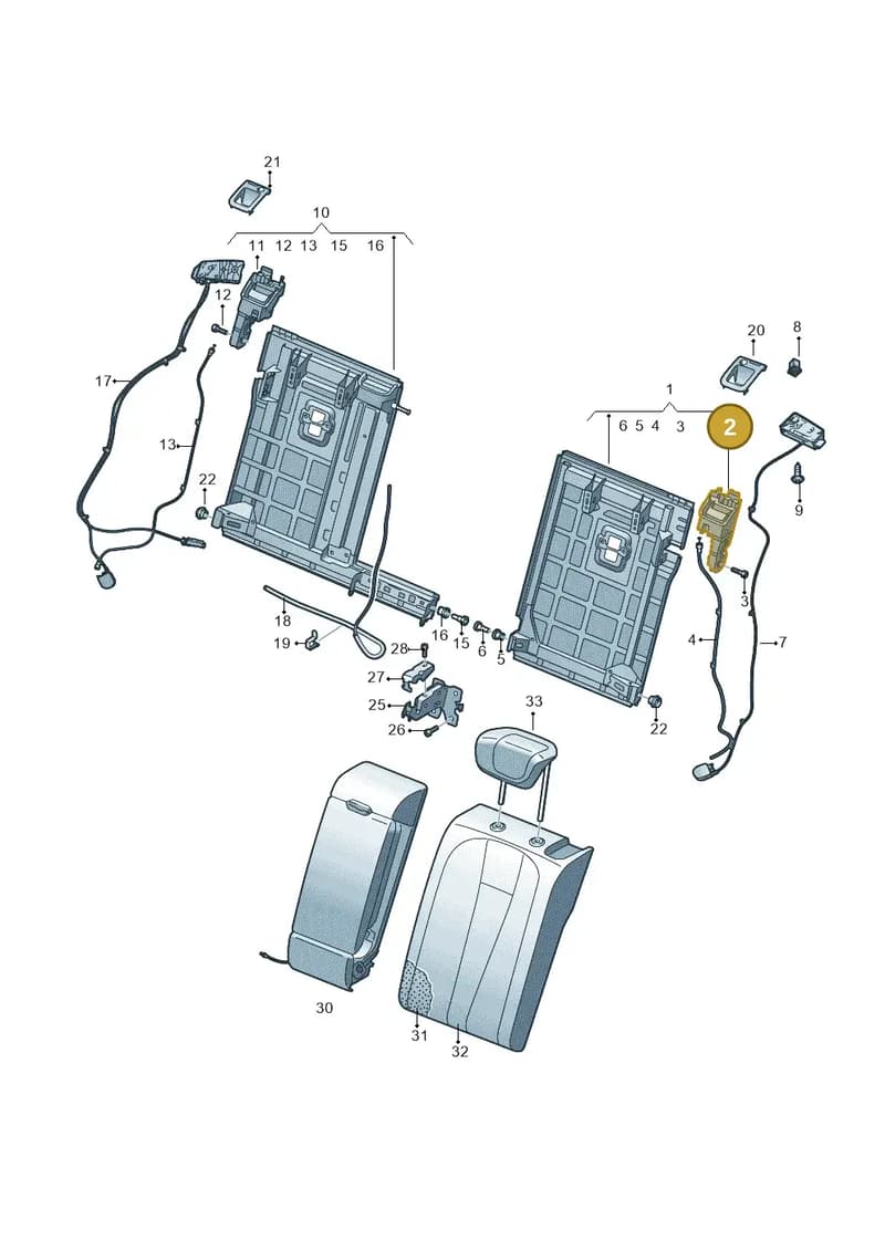 8T0885681A — Audi RS5 Sportback (2017-2025) diagram 897885600, position 2