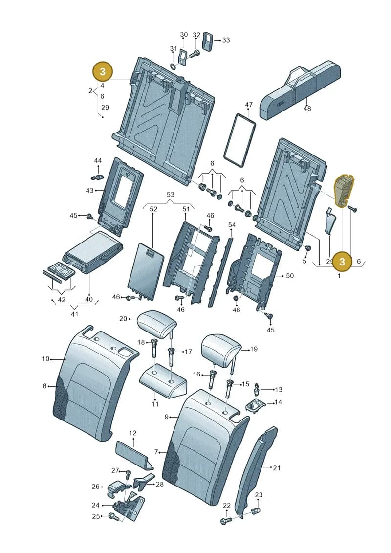 8T0885682A — Audi A4 av. 2.0 tdi (2011-2015) diagram 636885700, position 3