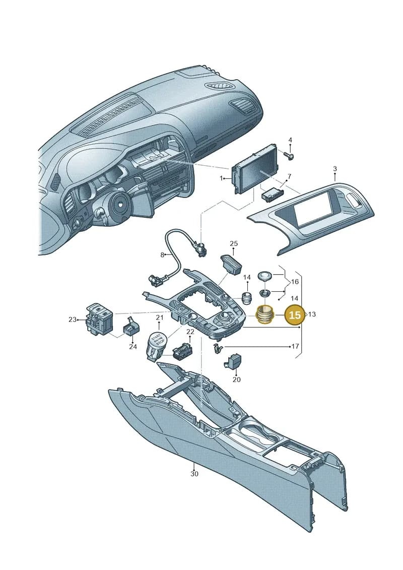 8T0919069A — Audi Q5 qu. 2.0 TDI (2012-2017) diagram 724919000, position 15