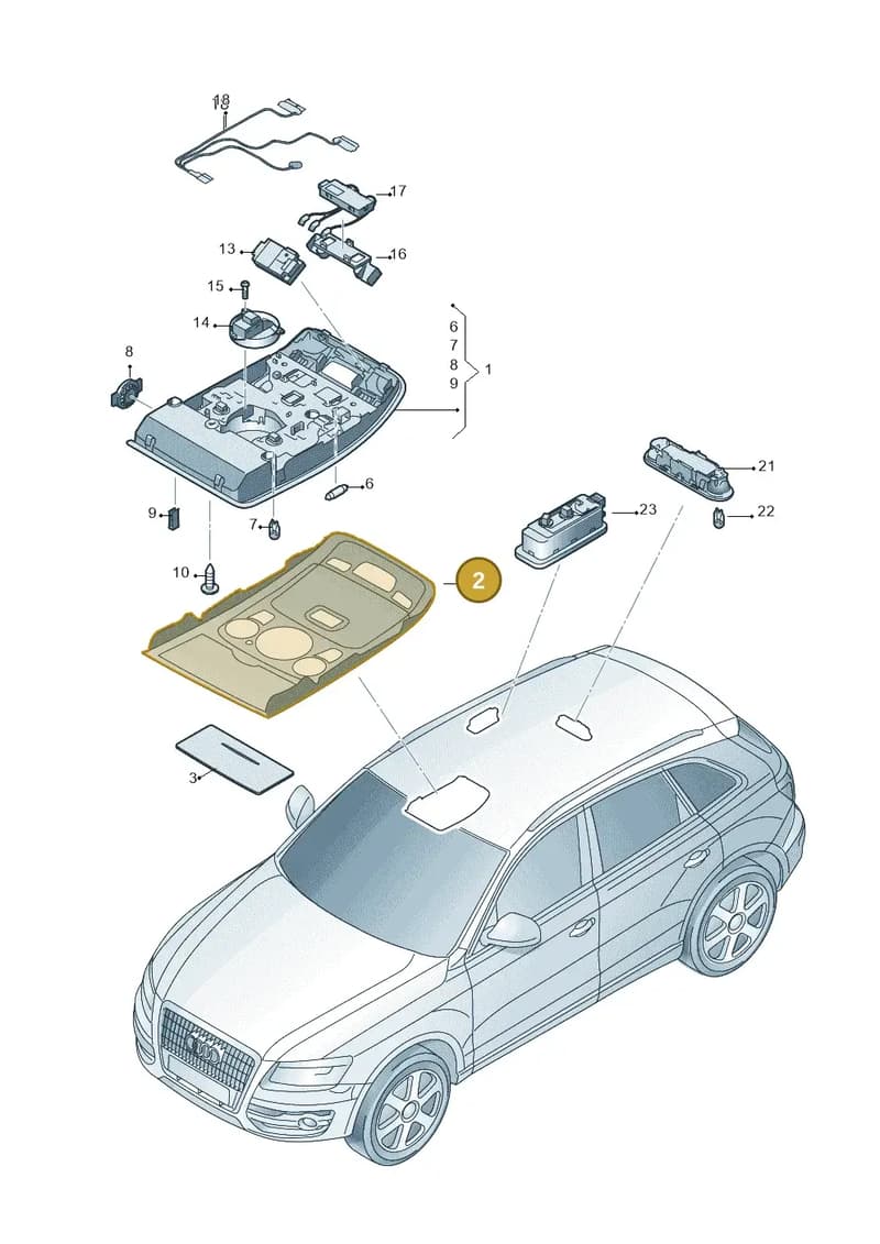 8T0947139K6PS — Audi Q5 qu. 2.0 TDI (2012-2017) diagram 751947000, position 2
