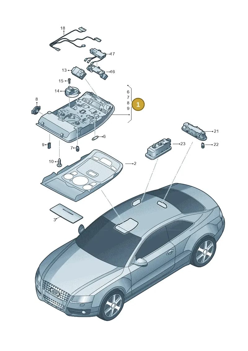 8T09471406PS — Audi RS4 Av. qu. 4.2 (2012-2015) diagram 620947000, position 1