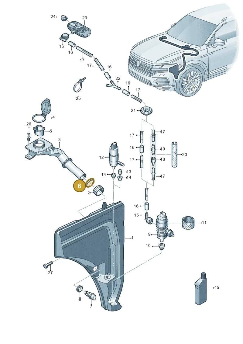 8T0955479 — Volkswagen Touareg (2017-2025) diagram 439955010, position 6