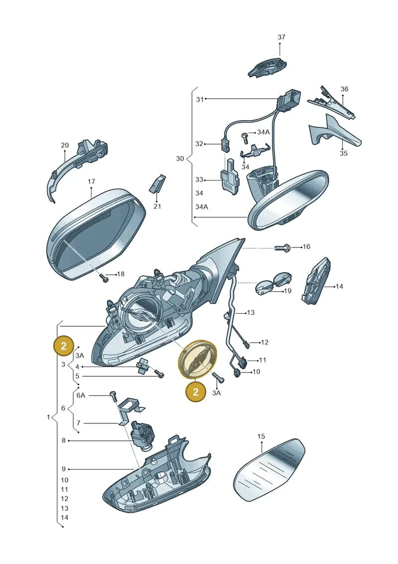 8T0959578A — Audi RS6 Avant (2013-2018) diagram 717857400, position 2