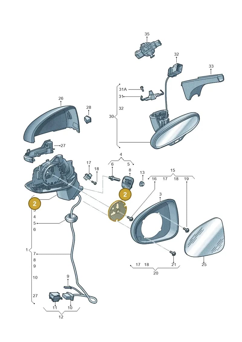 8T0959578A — Audi RS3 Sportback (2015-2016) diagram 745857400, position 2