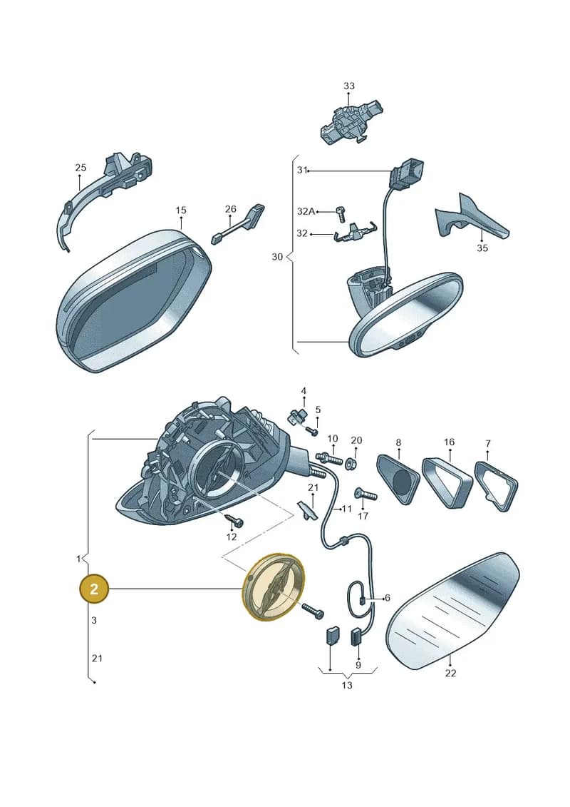 8T0959578A — Audi A7 Sportback (2014-2018) diagram 765857400, position 2