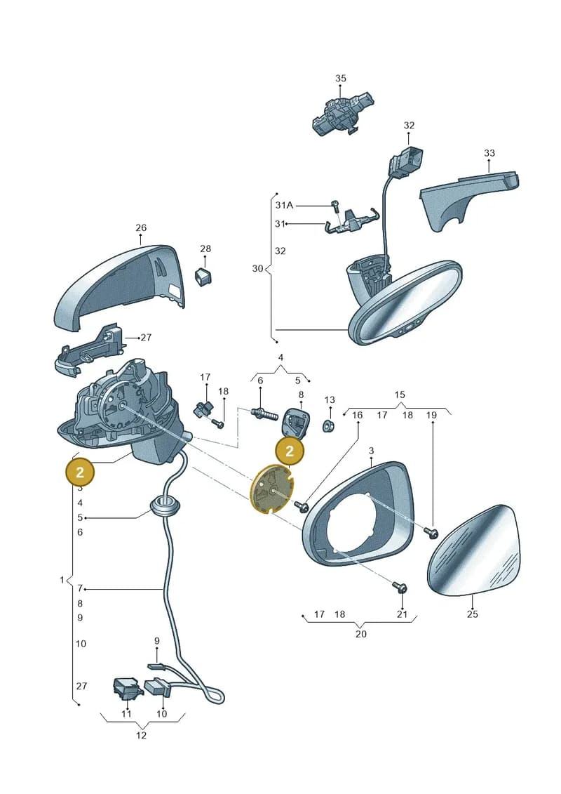 8T0959578A — Audi A3 Cab. 1.4 (2013-2016) diagram 778857400, position 2